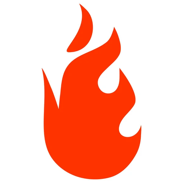 Símbolo de ícone plano de chama de fogo Raster — Fotografia de Stock