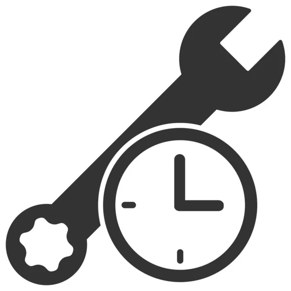 Raster Tiempo de reparación Icono plano Imagen — Foto de Stock