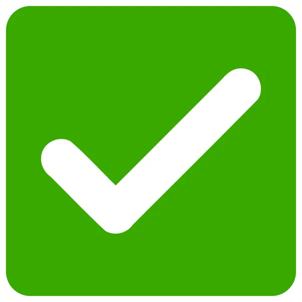 Raster Confirmation Checkbox Flat Icon Image — стоковое фото
