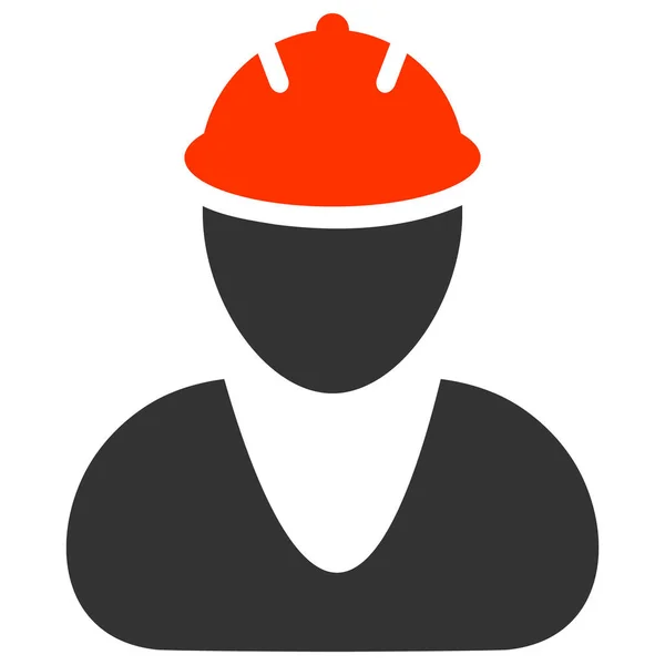 Illustrazione dell'icona piatta del lavoratore raster — Foto Stock