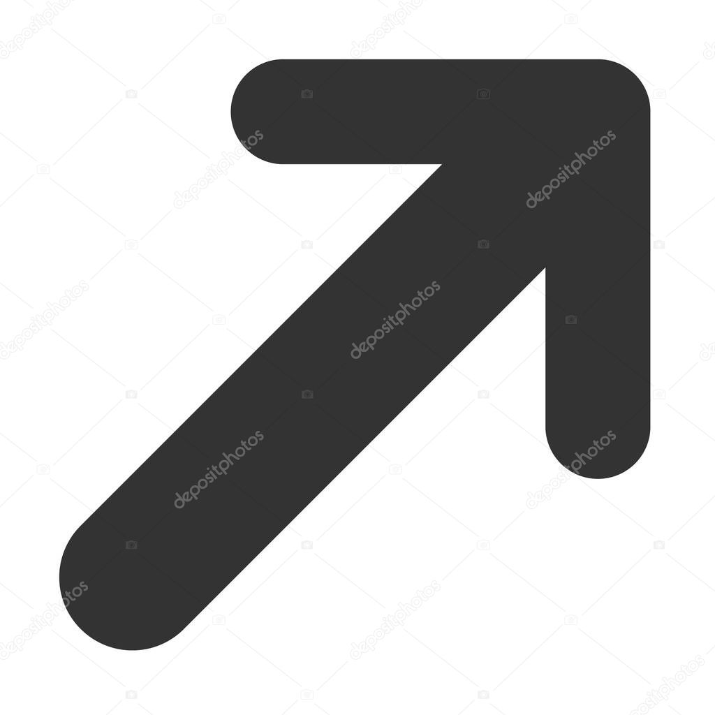 Raster Arrow up Right Flat Icon Image
