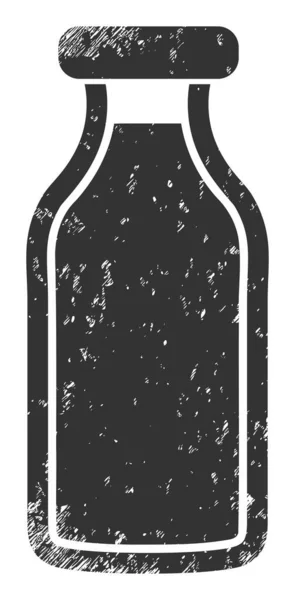 Milchflasche zerkratzt Icon Illustration — Stockvektor