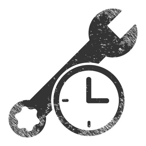 Reparatur Zeit zerkratzte Symbol-Symbol — Stockvektor