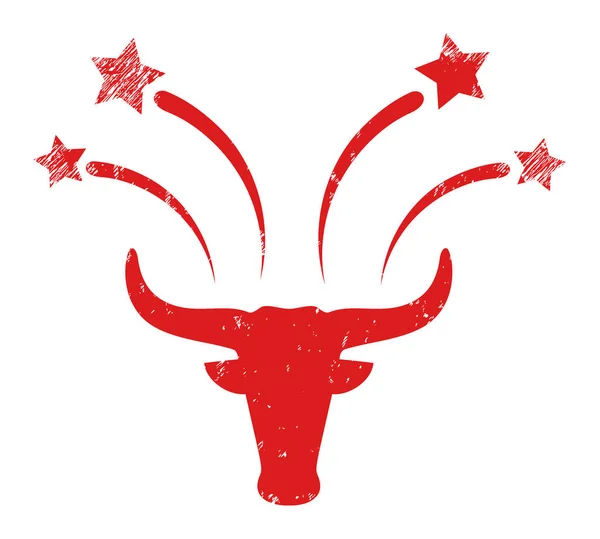 Bull Πυροτεχνήματα Grunge εικονίδιο σύμβολο — Διανυσματικό Αρχείο