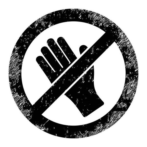 Ne touchez pas au vecteur d'icône rayé — Image vectorielle