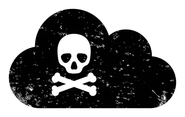 Symbol ikony Grunge toxického plynu — Stockový vektor