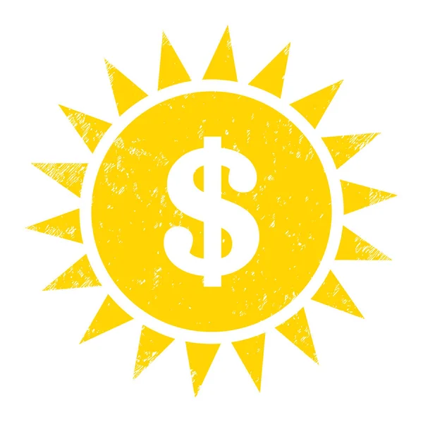 Dollar Shine Scratched Icon Illustration — Stockový vektor