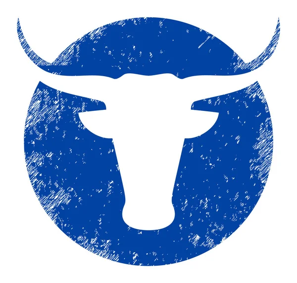 Obrázek ikony amerického loga krávy Grunge — Stockový vektor