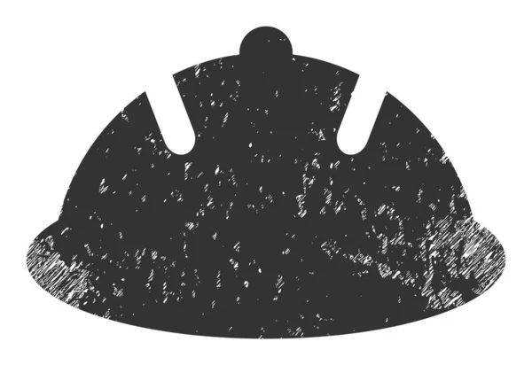 Захисний шолом подряпаний піктограма зображення — стоковий вектор