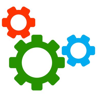 Vector Top Gear Düz Simge İllüstrasyonu