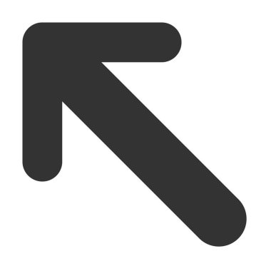 Sol Düz Simge Çiziminde Vektör Oku