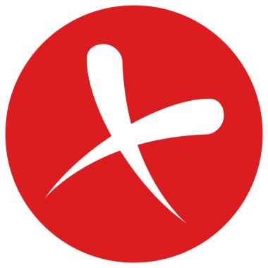 Vektör Düz Simge Resmini İptal Et