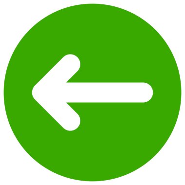 Vektör Sol Yönü Düz Simge Simgesi