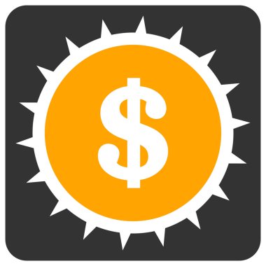 Vektör Doları Düz Simge İllüstrasyonu