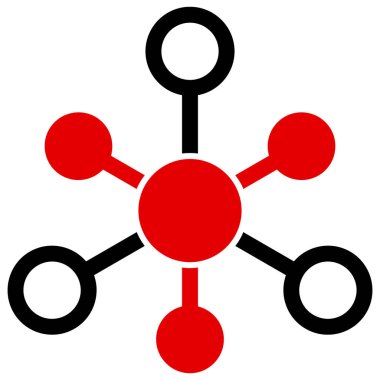 Vektör İnternet Düğümleri Düz Simge Resmi