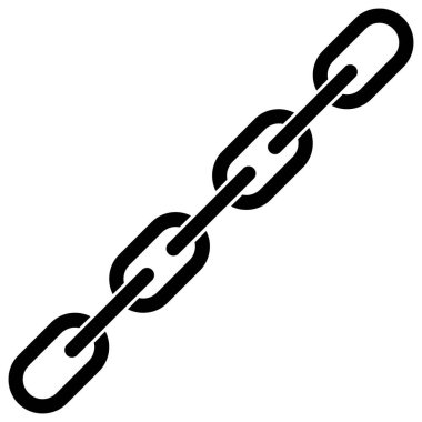 Vektör Zinciri Düz Simge İllüstrasyonu