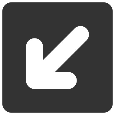 Vektör Sol Aşağı Yön Düz Simge ResmiComment