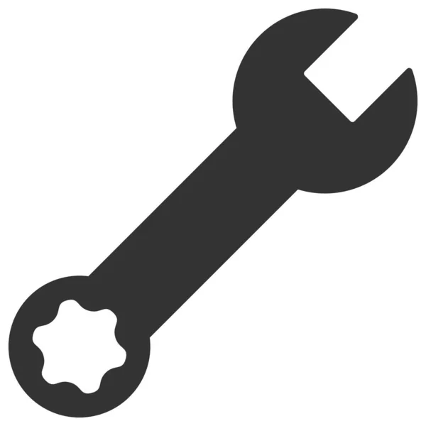 Vector skiftnyckel verktyg platt ikon bild — Stock vektor