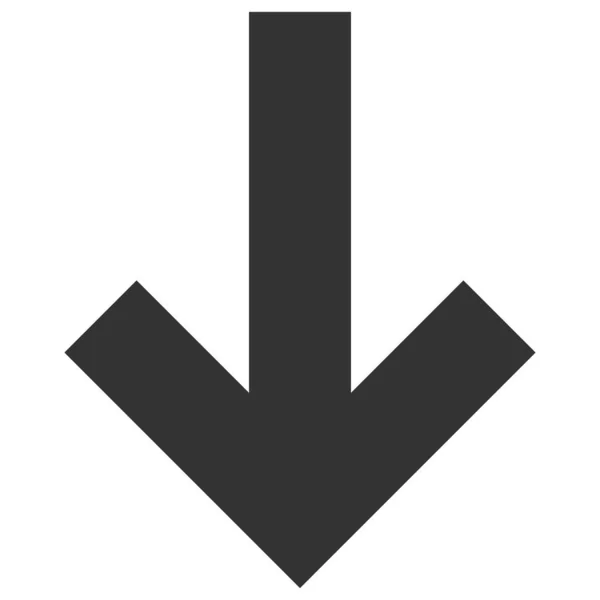 Vector Down Direction Pil platt ikon bild — Stock vektor