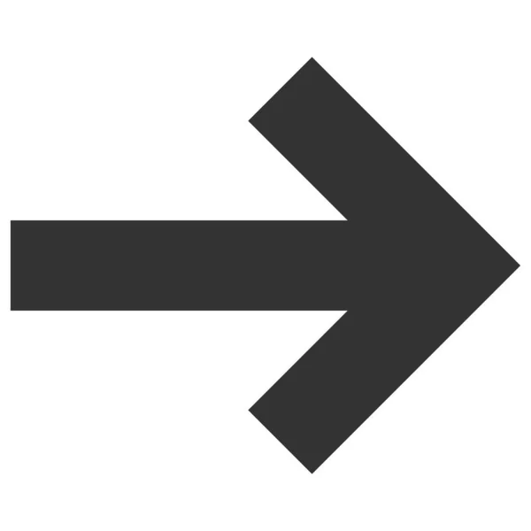 Vector Right Direction Arrow Flat Icon Image — 스톡 벡터