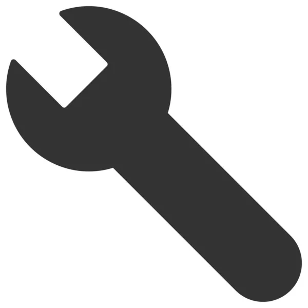 Vector Wrench Flat Icon Illustration — Stock Vector