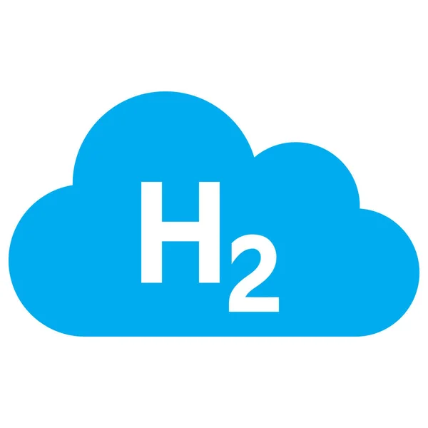 Vector Hydrogen Gas Flat Icon Image — 스톡 벡터