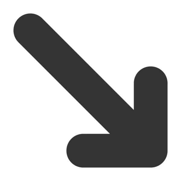 Vector Move Down Right Flat Icon Image — 스톡 벡터