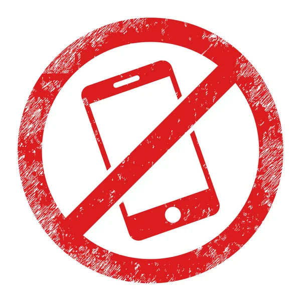 Smartphone Restricted Scratched Icon Symbol — Stockfoto