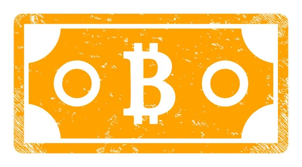 Bitcoin Bill Grunge icono símbolo — Foto de Stock