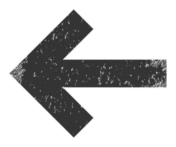 Seta de direção esquerda Símbolo de ícone riscado — Fotografia de Stock