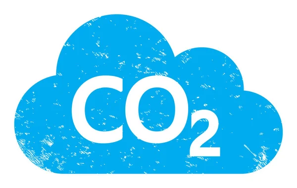 Símbolo de icono Grunge nube de dióxido de carbono —  Fotos de Stock