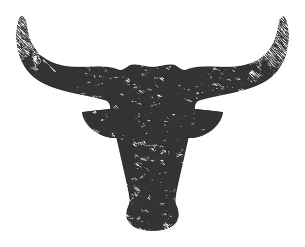 Cow Head Scratched Icon Raster — стокове фото