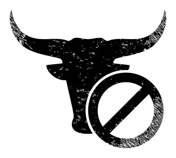 Reject Beef Grunge Icon Image — Stock fotografie