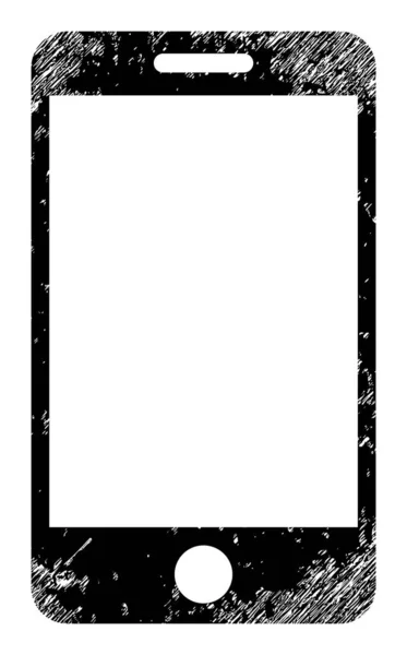 Smartphone Grunge Icon Raster — Zdjęcie stockowe