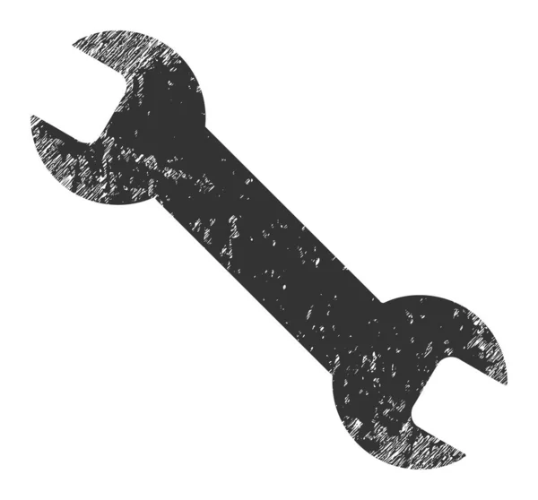 Spanner Tool Scratched Icon Symbol — Stock fotografie