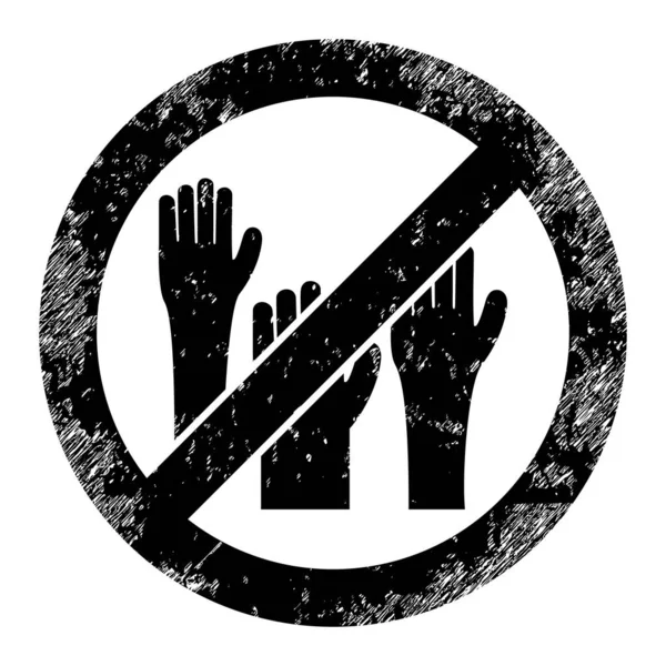 Stop Voting Hands Grunge Icon Image — Photo