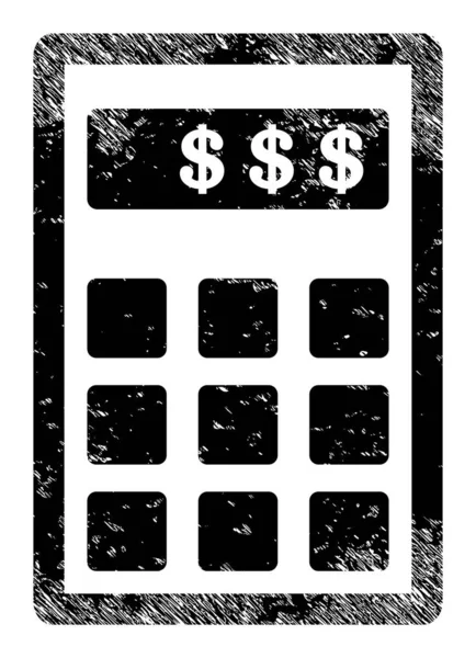 Dollar Calculator Grunge Icon Raster — Stock fotografie