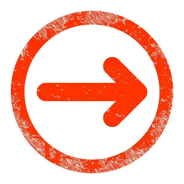 Rounded Right Arrow Grunge Icon Image — Stock Photo, Image