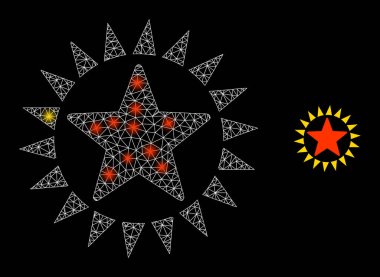 Polygonal 2D Mesh Star Shine with Magic