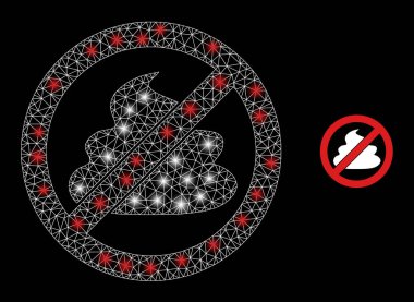 Polygonal Carcass Mesh Stop Shit with Light Spots