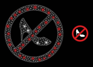 Polygonal Network Mesh Stop Lady Shoes with Light Spots