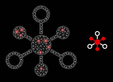 Işık Noktaları ile Çokgen 2B Ağ İnternet Düğümleri