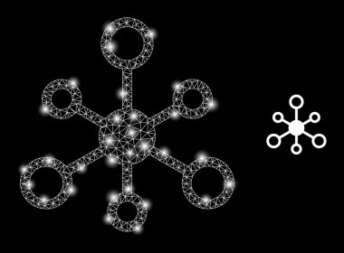 Polygonal Network Mesh Network with Lightspots