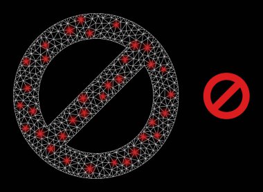 Polygonal Network Mesh Deny with Glare Spots