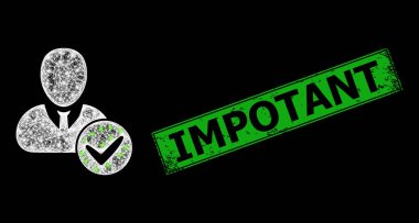 Kalıplı Görünmez Mühür ve Yumurtadan Çıkan Geçerli Kullanıcı Ağı Parlak Işık Noktaları ile