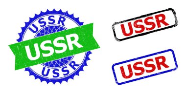 SSCB Rosette ve Dikdörtgen Çizik Biçimli Rozetler