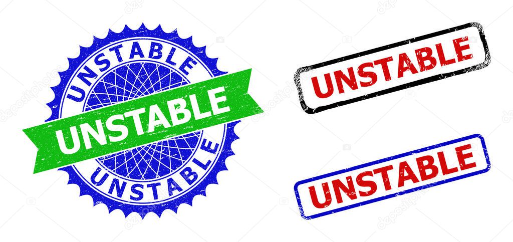 UNSTABLE Rosette and Rectangle Bicolor Watermarks with Unclean Styles