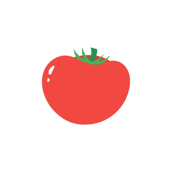 Pomidor Odizolowany Ikona Biały Tło Wektor Płaska Ilustracja — Wektor stockowy