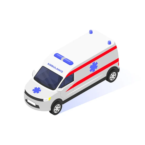 Icono aislado de ambulancia sobre fondo blanco. — Archivo Imágenes Vectoriales