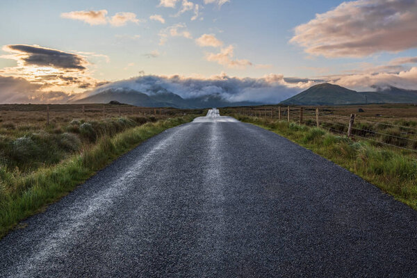 Road Mountains Scenic View Stock Image